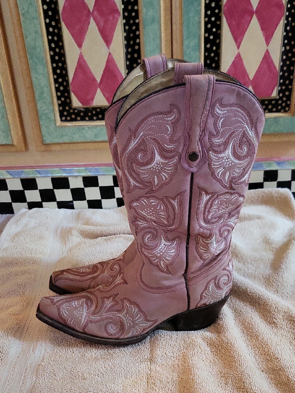 Pink Corral Cowgirl Boots 7.5